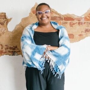 Garner Blue Indigo Cocoon | Hand Dyed Woven Cotton - NWOT